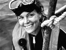 Sylvia Earle, woman with scuba gear