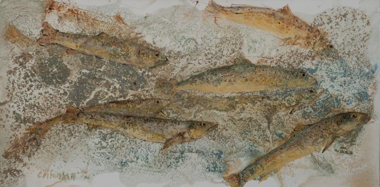 painting of trout